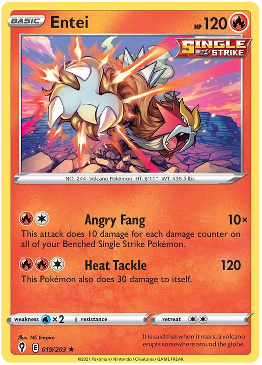 (019/203) Entei - Holo - Evolving Skies - PokeRand