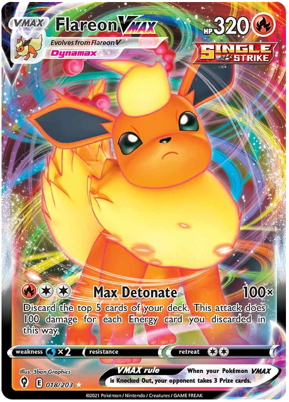 (018/203) Flareon - VMAX - Evolving Skies - PokeRand