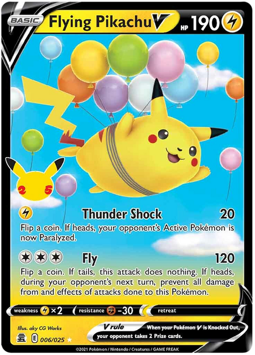 Flying Pikachu - V - Celebrations (25th Anniversary) 006/025 - PokeRand