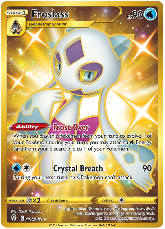 (226/203) Froslass - Gold Card - Evolving Skies - PokeRand