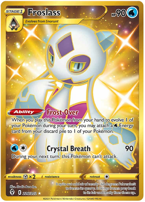 (226/203) Froslass - Gold Card - Evolving Skies - PokeRand