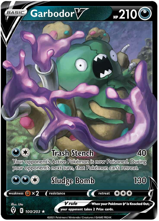 (100/203) Garbodor - V - Evolving Skies - PokeRand