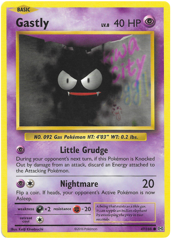 Gastly - Reverse Holo - (47/108) - Evolutions - PokeRand