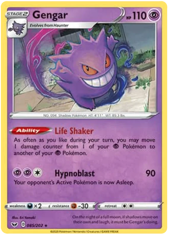 Gengar Holo (085/202) - Sword & Shield - PokeRand