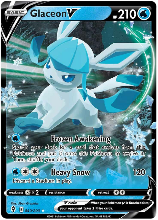 (040/203) Glaceon - V - Evolving Skies - PokeRand