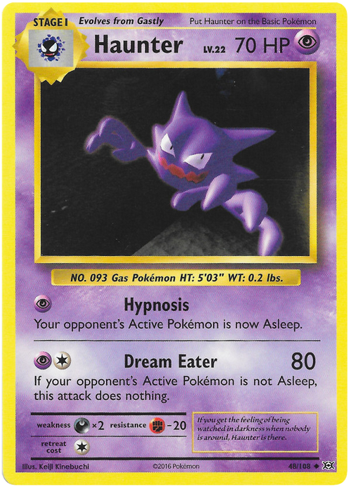 Haunter - Reverse Holo - (48/108) - Evolutions - PokeRand