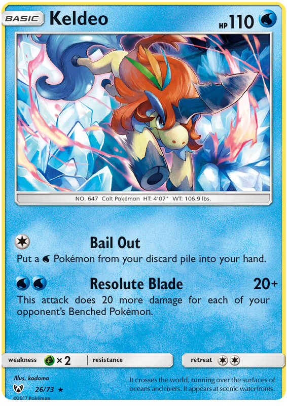 Keldeo (Rev. Holo - 26/73) - Shining Legends - PokeRand