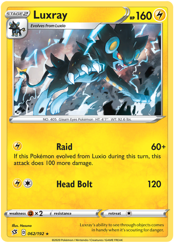 Luxray holo (062/192) - Rebel Clash - PokeRand