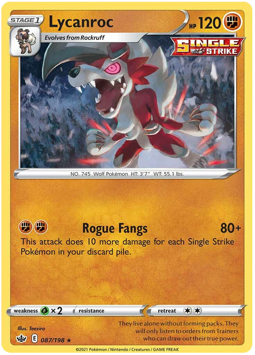 Lycanroc - Holo - (087/198) - Chilling Reign - PokeRand