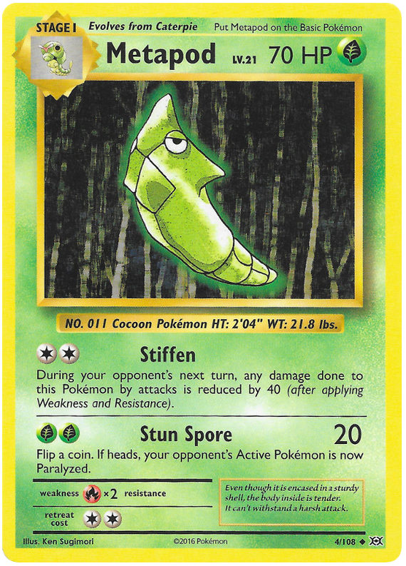 Metapod - Reverse Holo - (4/108) - Evolutions - PokeRand