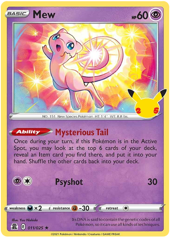 Mew - Holo - Celebrations (25th Anniversary) 011/025 - PokeRand