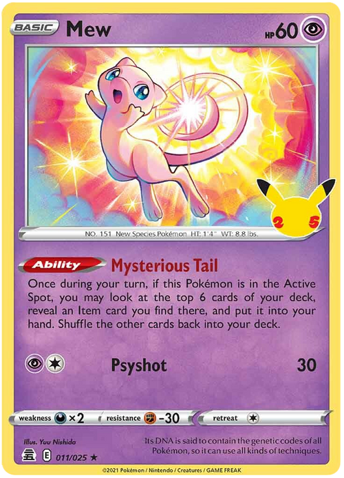 Mew - Holo - Celebrations (25th Anniversary) 011/025 - PokeRand