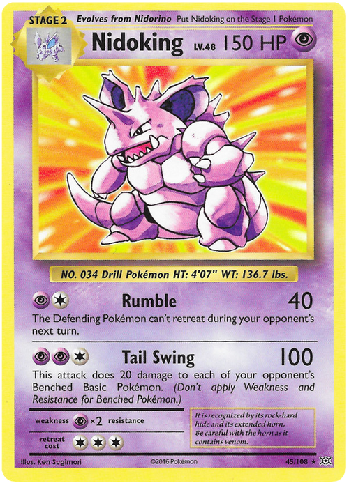 Nidoking (45/108) - Evolutions - Holo - PokeRand