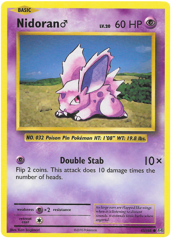 Nidoran - Reverse Holo - (43/108) - Evolutions - PokeRand