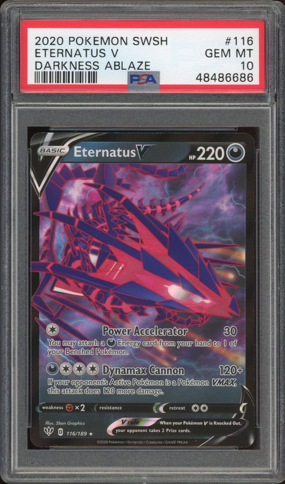 Eternatus - V - Darkness Ablaze (PSA 10) - 116/189 - PokeRand