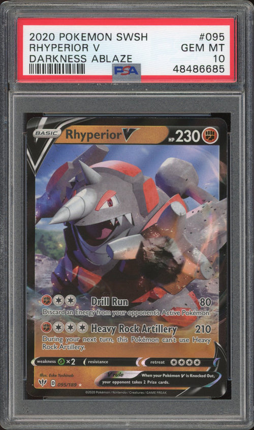 Rhyperior - V - Darkness Ablaze (PSA 10) - 095/189 - PokeRand