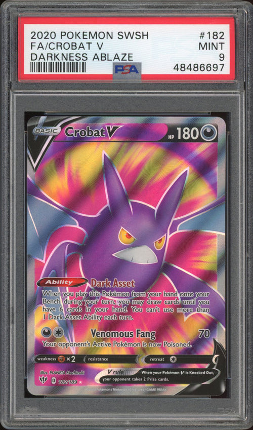 Crobat V - Full Art (PSA 9) - Darkness Ablaze 182/189 - PokeRand