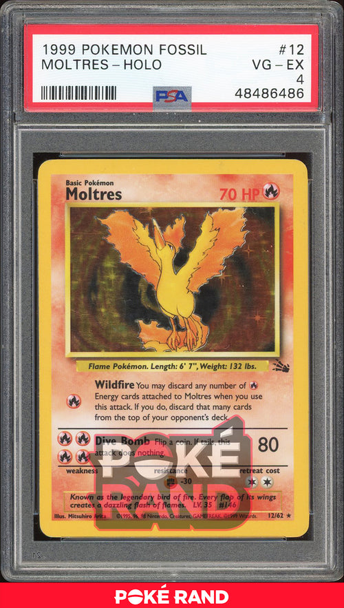 Moltres Holo - Fossil - (PSA 4) - 12/62 - PokeRand