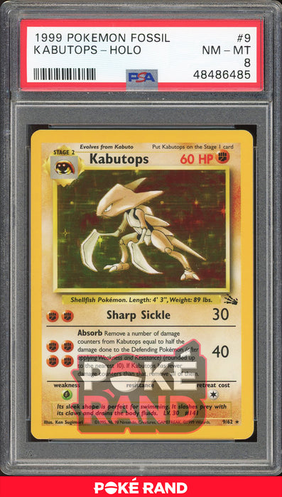 Kabutops Holo - Fossil - (PSA 8) - 9/62 - PokeRand