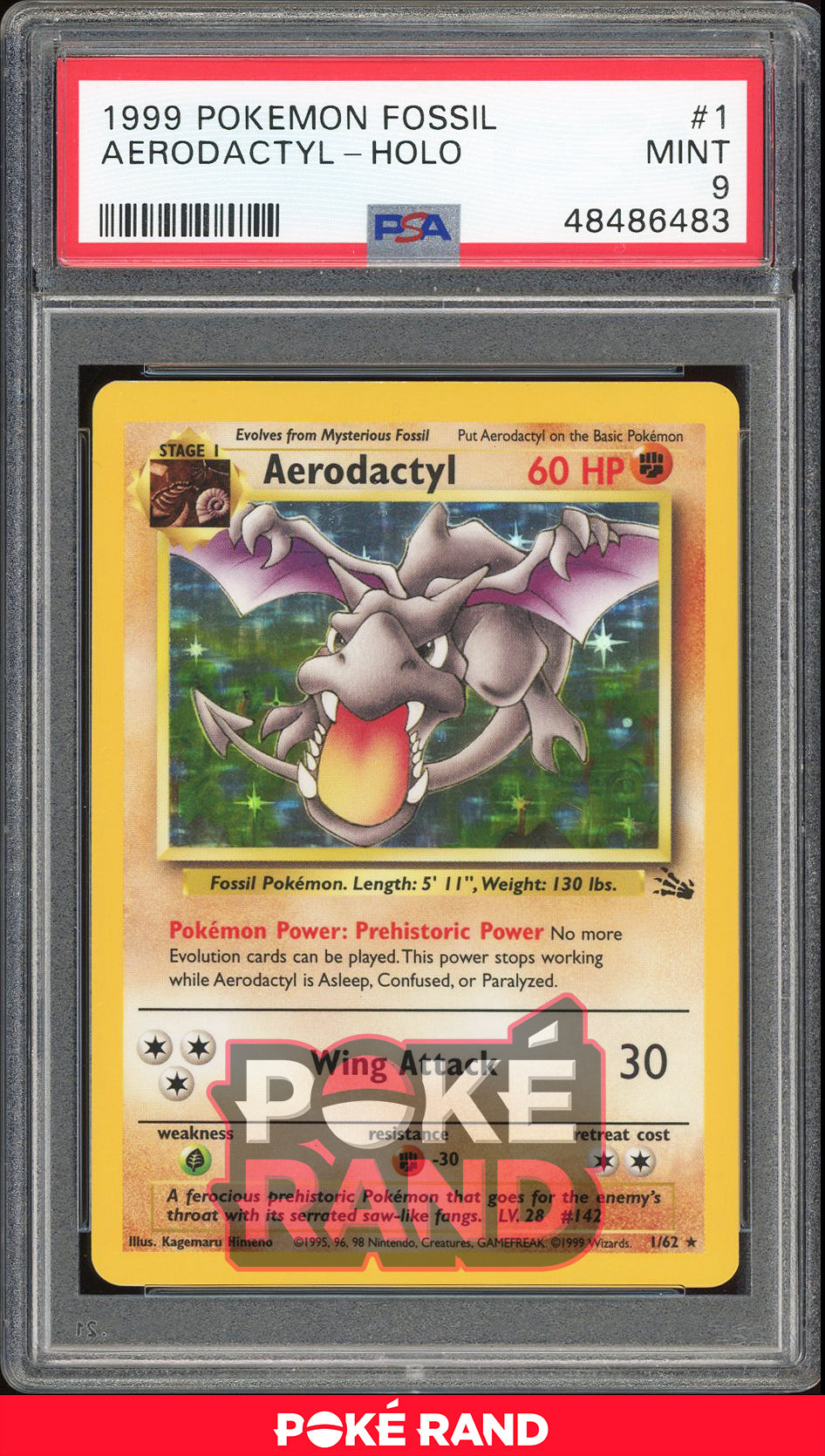 Aerodactyl Holo - Fossil - (PSA 9) - 1/62 - PokeRand