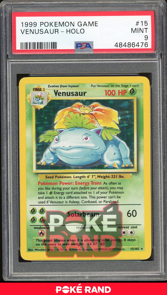 Venusaur - Holo - Base Set (PSA 9) - 15/102 - PokeRand