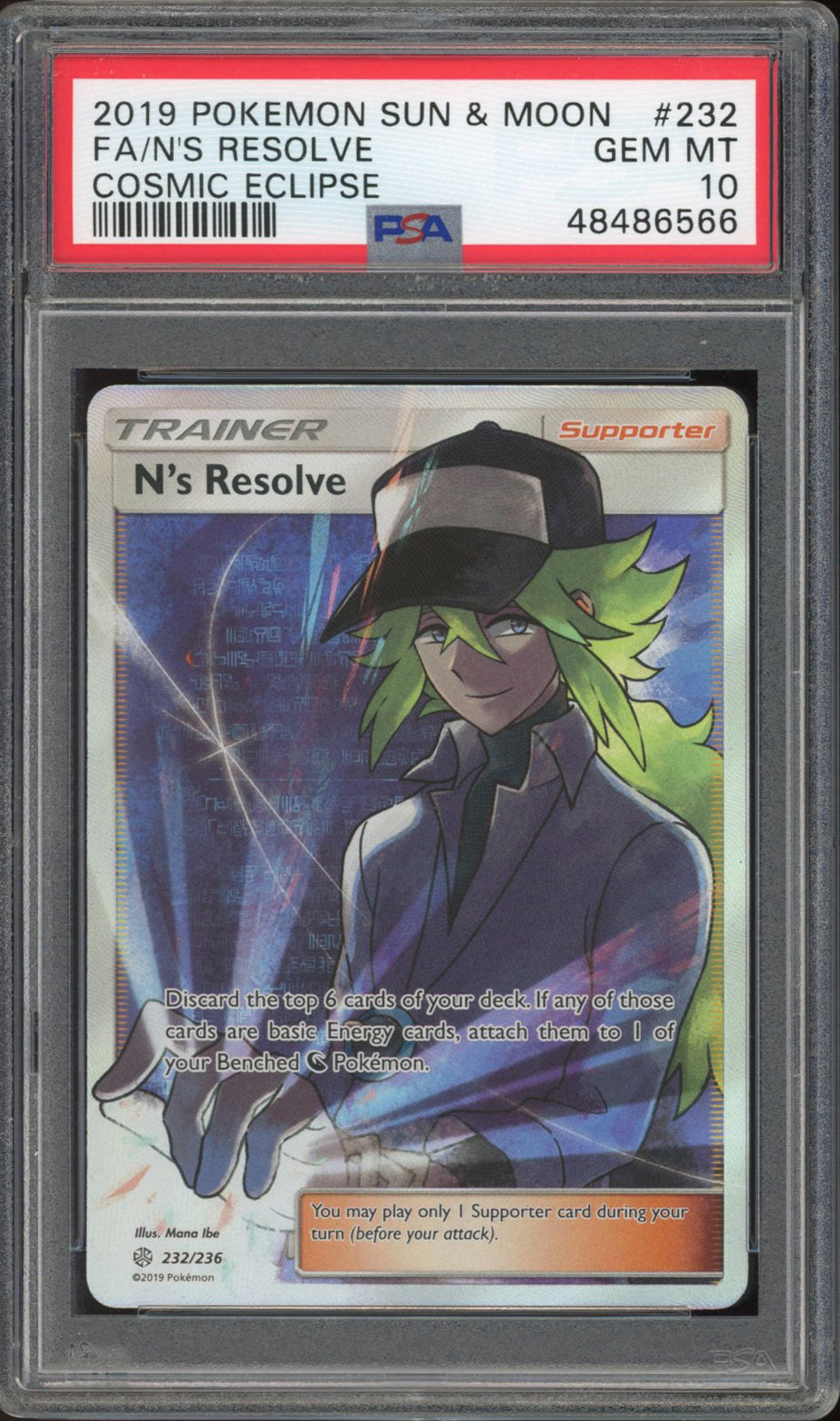 N's Resolve - Full Art (PSA 10) - Cosmic Eclipse 232/236 - PokeRand