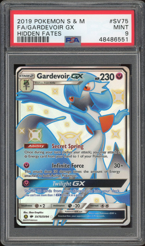 Gardevoir GX - Full Art (PSA 9) - Hidden Fates SV75/SV94 - PokeRand