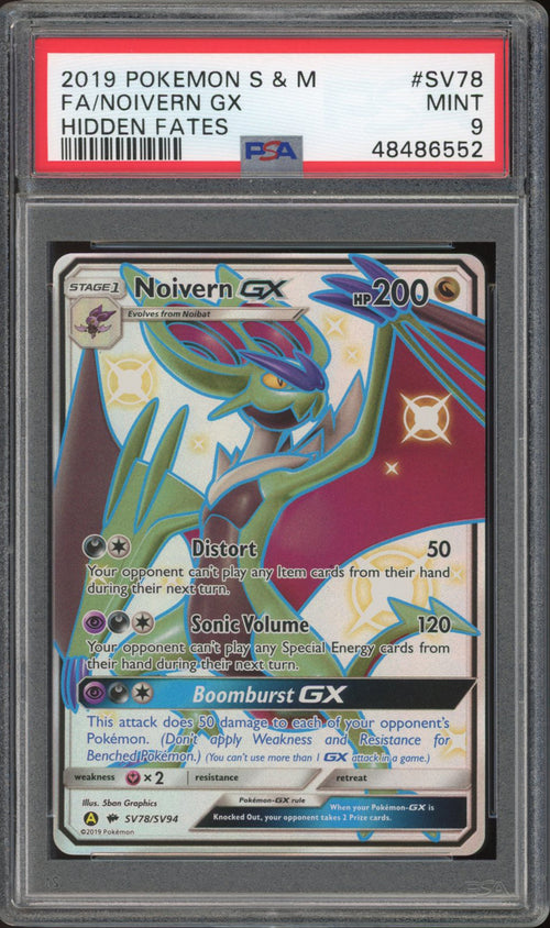 Noivern GX - Full Art (PSA 9) - Hidden Fates SV78/SV94 - PokeRand