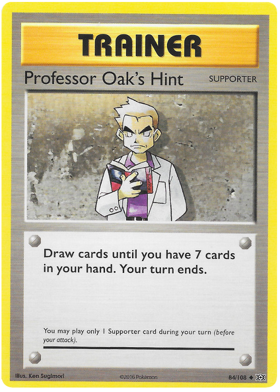 Professor Oak's Hint - Reverse Holo - (84/108) - Evolutions - PokeRand