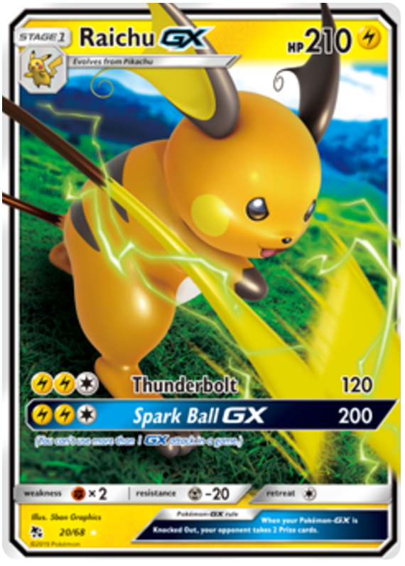 Raichu GX (20/68) - Hidden Fates - PokeRand