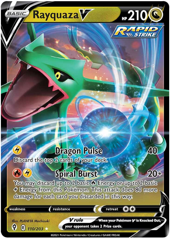 (110/203) Rayquaza - V - Evolving Skies - PokeRand