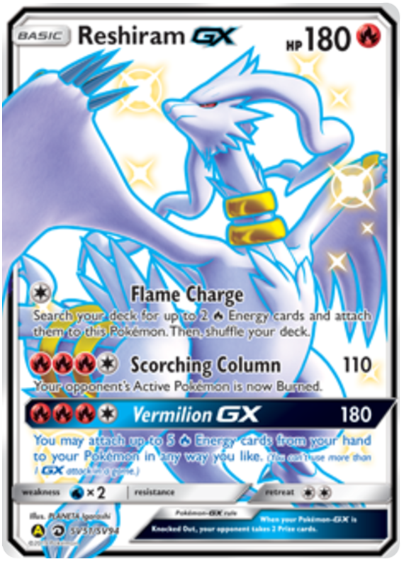 Reshiram GX (SV51/SV94) - Hidden Fates (Shiny Vault) - PokeRand