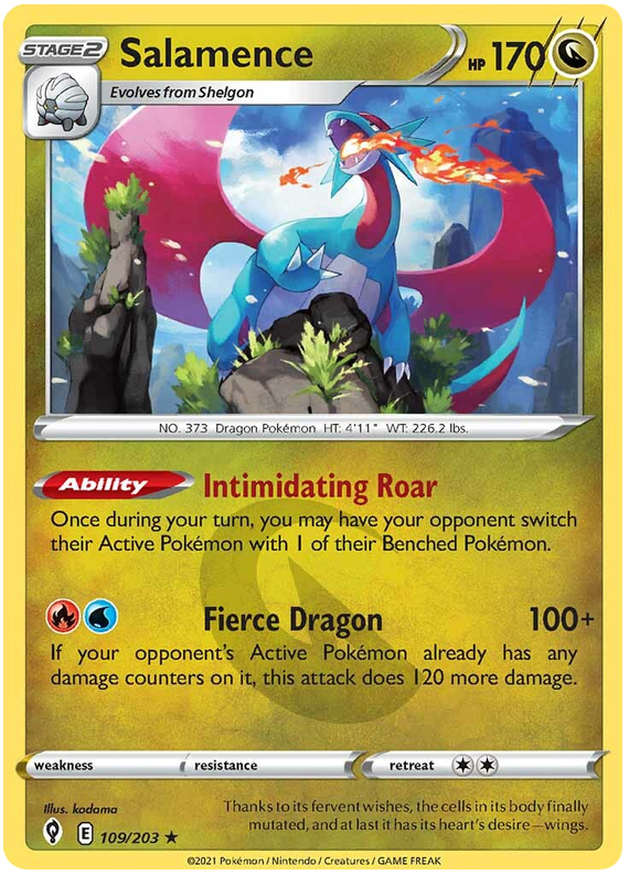 (109/203) Salamence - Holo - Evolving Skies - PokeRand