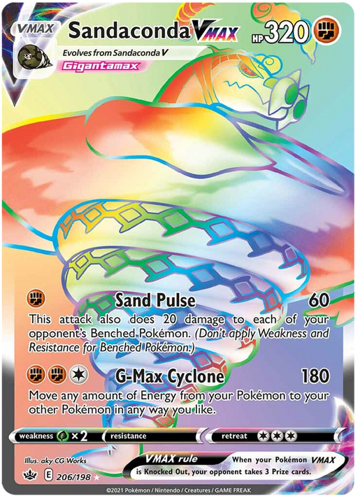 Sandaconda VMAX - Rainbow Rare - (206/198) - Chilling Reign - PokeRand