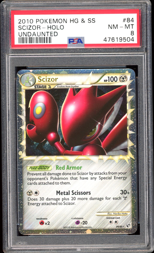 Scizor - Holo (PSA 8) - Undaunted #84 - PokeRand