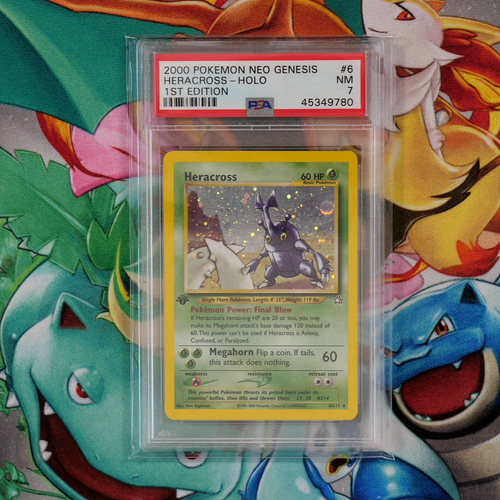 Heracross - Holo (06/111) - PSA 7 - Neo Genesis 1st Edition - PokeRand