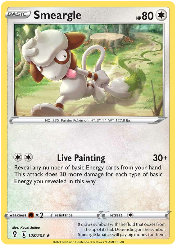 (128/203) Smeargle - Rare - Evolving Skies - PokeRand