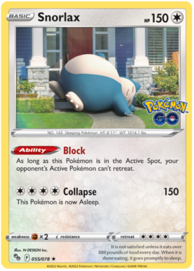 (055/078) Snorlax - Holo - Pokemon GO - PokeRand