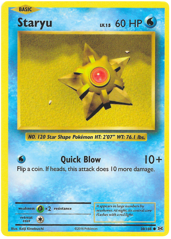 Staryu - Reverse Holo - (30/108) - Evolutions - PokeRand