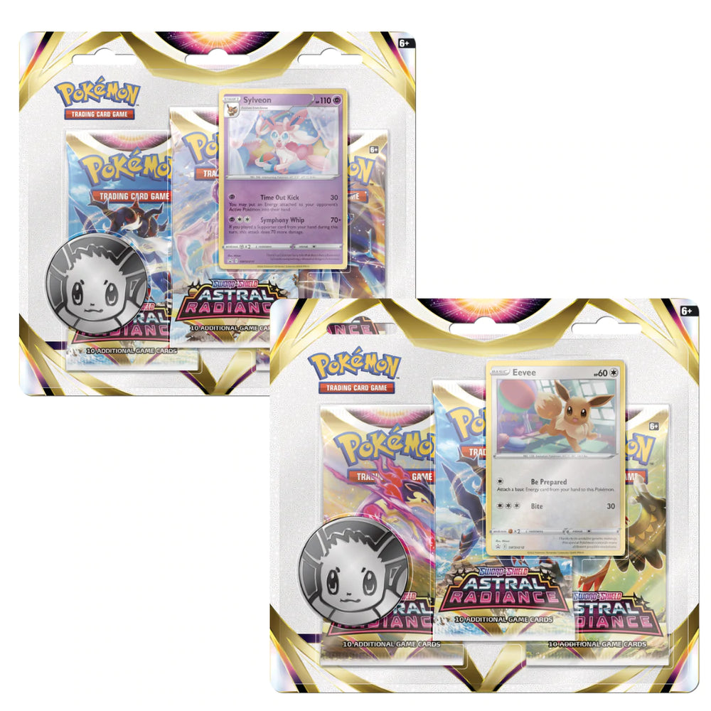 PRE ORDER - 3 Pack Blister (Eevee & Sylveon) - Astral Radiance - PokeRand