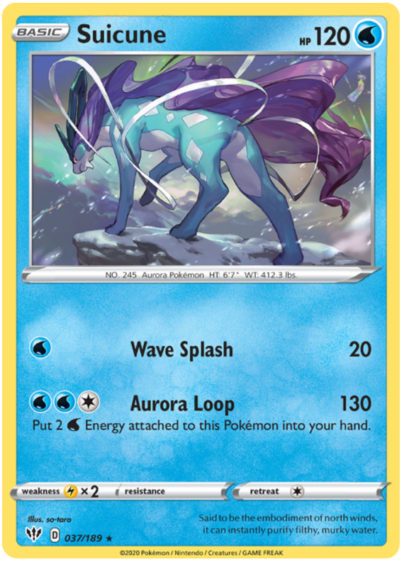 Suicune Holo (037/189) - Darkness Ablaze - PokeRand