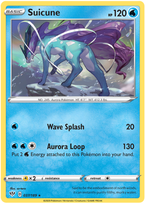 Suicune Holo (037/189) - Darkness Ablaze - PokeRand