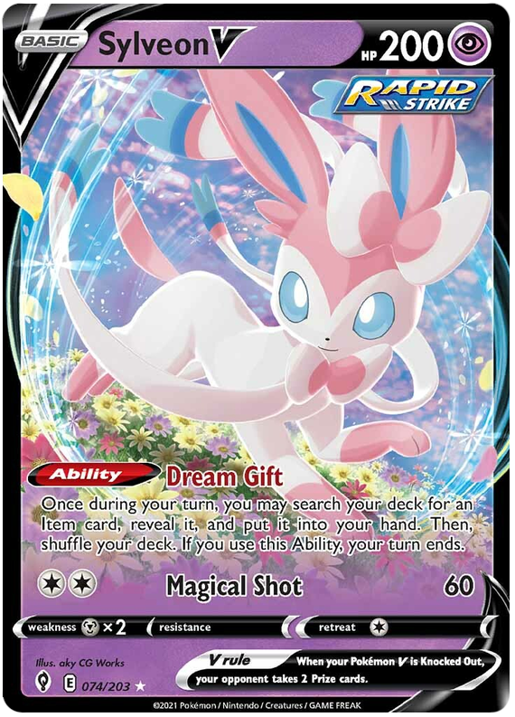 (074/203) Sylveon - V - Evolving Skies - PokeRand