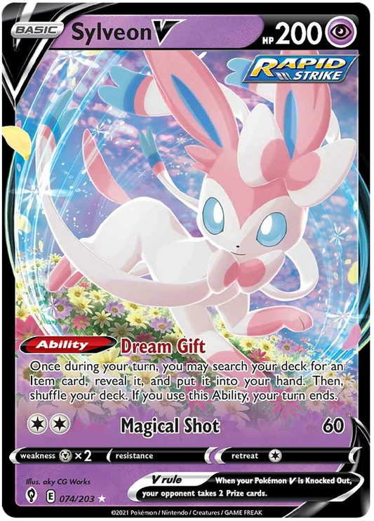 (074/203) Sylveon - V - Evolving Skies - PokeRand