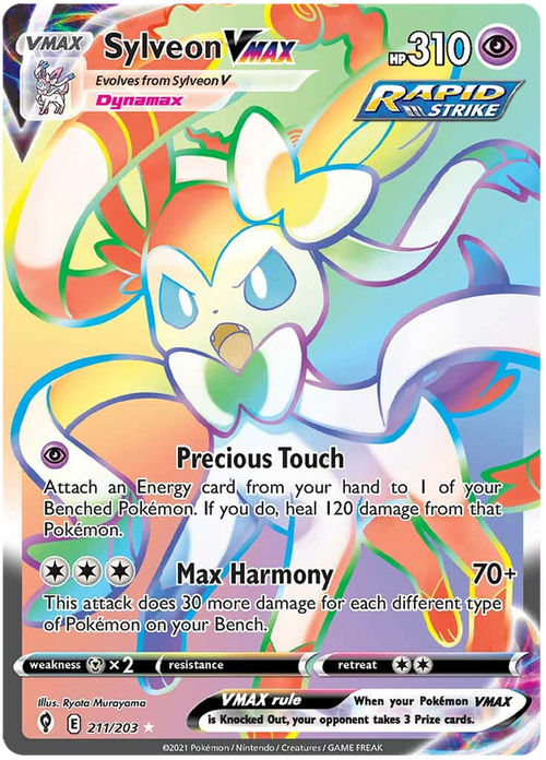 (211/203) Sylveon VMAX - Rainbow Rare - Evolving Skies - PokeRand