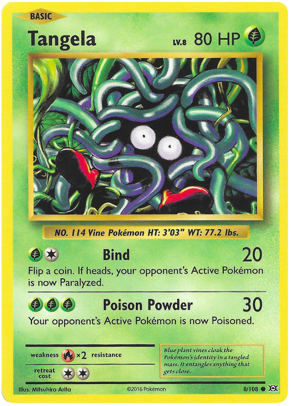 Tangela - Reverse Holo - (8/108) - Evolutions - PokeRand