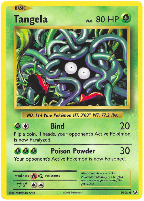 Tangela - Reverse Holo - (8/108) - Evolutions - PokeRand