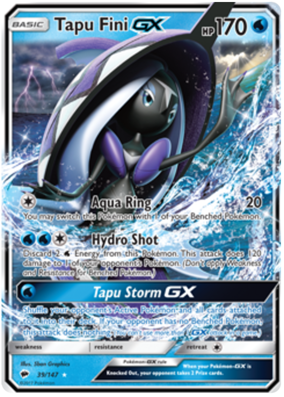 Tapu Fini GX (39/147) - Burning Shadows - PokeRand