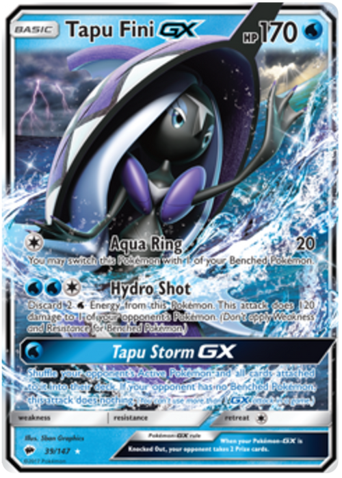 Tapu Fini GX (39/147) - Burning Shadows - PokeRand