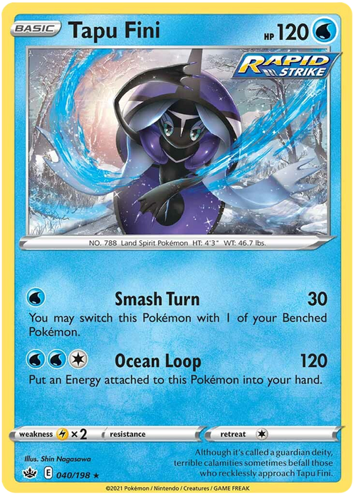 Tapu Fini - Holo - (040/198) - Chilling Reign - PokeRand